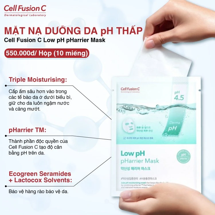 Thành Phần Mặt Nạ Dưỡng Da Low Ph Pharrier Mask - Cell Fusion C - 1Mall.vn