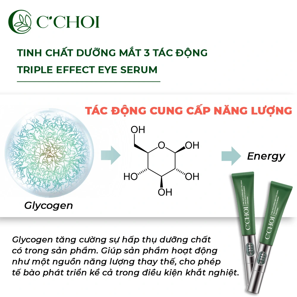 Tinh Chất Dưỡng Mắt 3 Tác động C’choi - Triple Effect Eye Serum - Tác Dụng Của Glycogen - Punar - 1Mall.vn