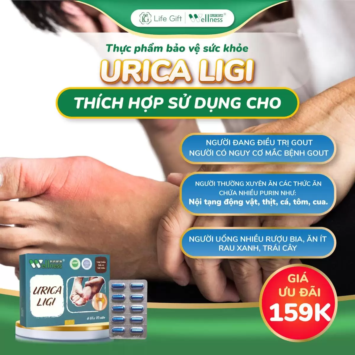Đối Tượng Sử Dụng Thực Phẩm Hỗ Trợ Bệnh Gout Urica Ligi