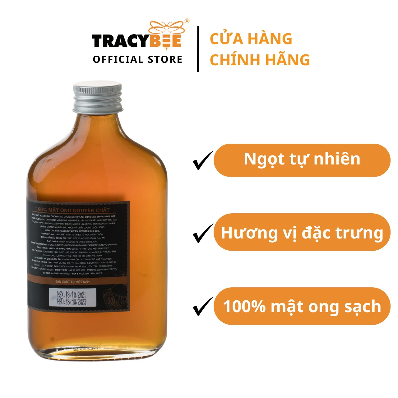 Mật Ong Nguyên Chất Hoa Chôm Chôm Tracybee - 1Mall.vn