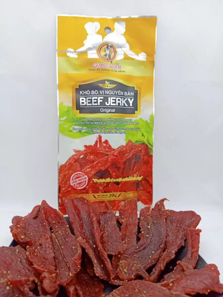 Khô Bò Beef Jerky Vị Nguyên Bản Quang Hiển 20gr = 1Mall.vn