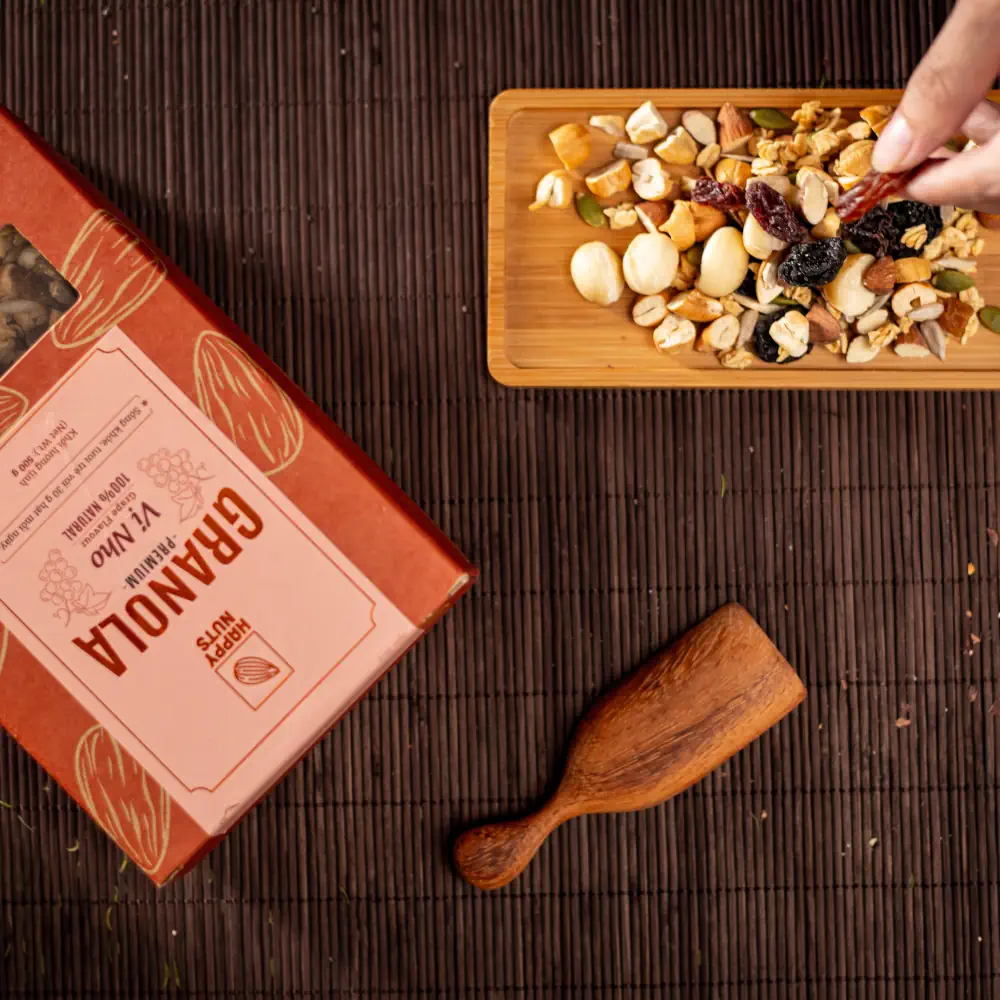 Premium Granola Vị Nho 500gr Happy Nuts Việt Nam - 1Mall.vn