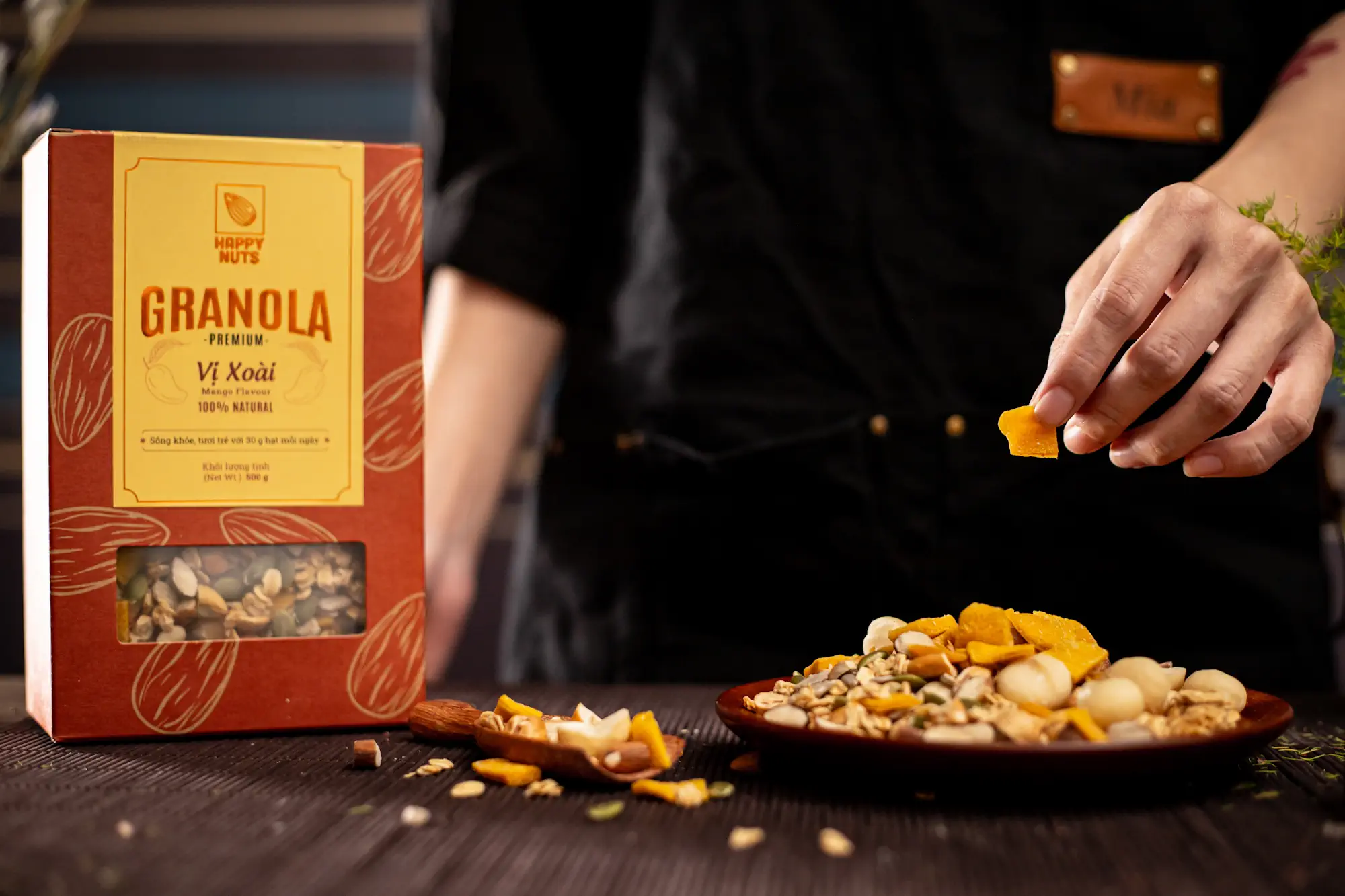 Premium Granola Vị Xoài 500gr Happy Nuts Việt Nam - 1Mall.vn