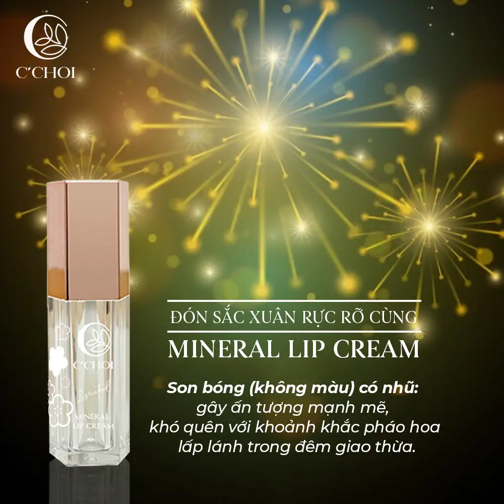 Son Kem Khoáng C'choi (phiên Bản Giới Hạn Hộp Quà Tết 2024) – Mineral Lip Cream – Limited 2024 - Droppii Mall
