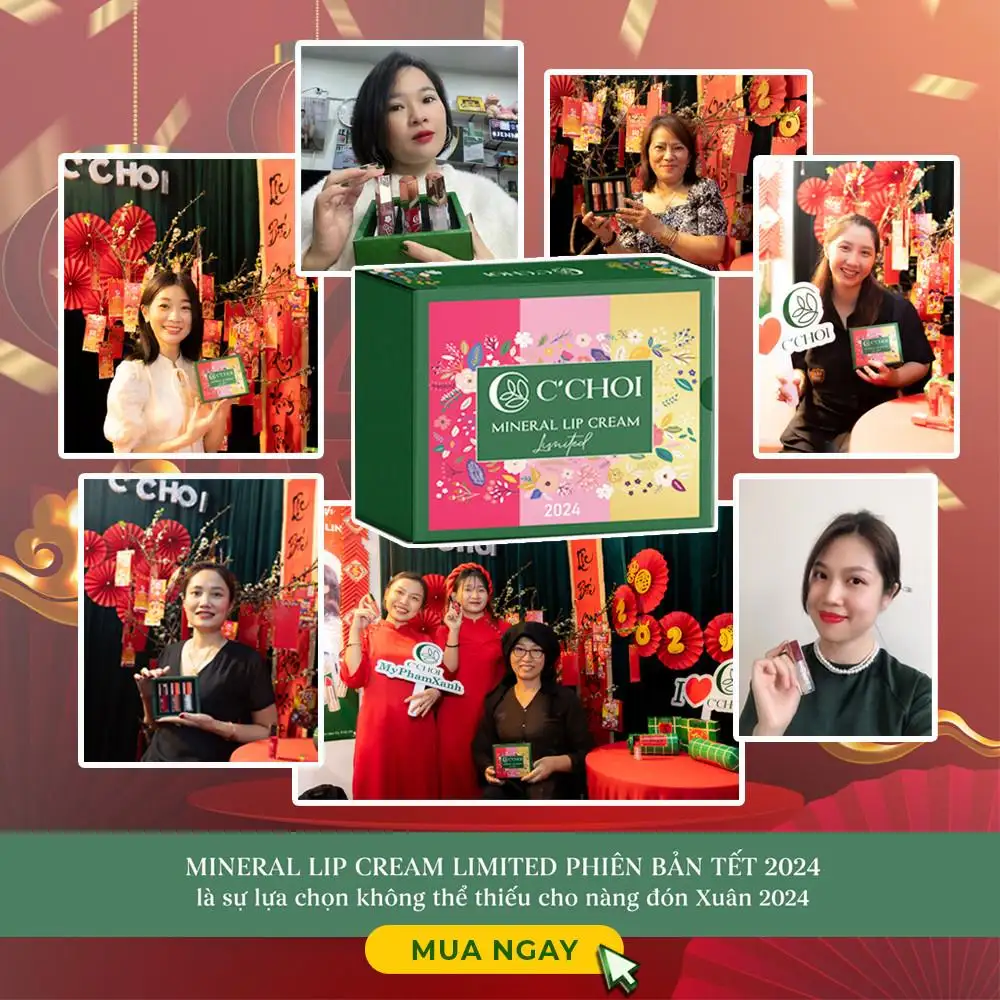 Son Kem Khoáng C'choi (Hộp Quà Tết 2025 C'Choi) – Mineral Lip Cream – Limited 2024