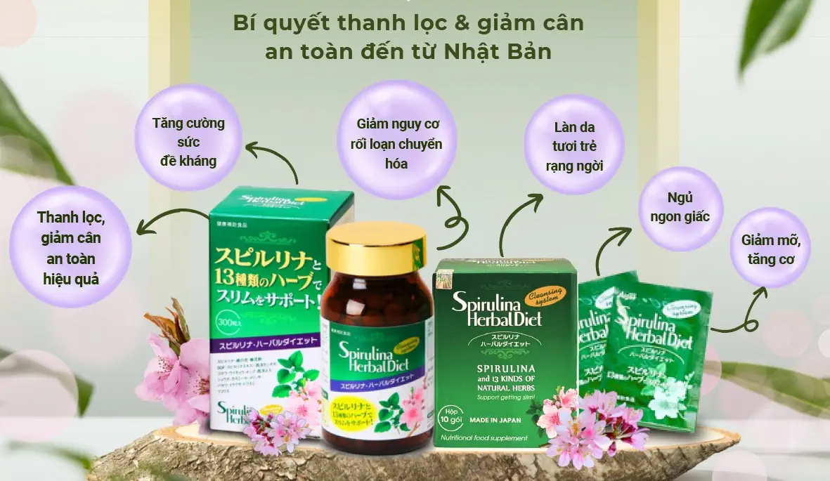 Tảo Spirulina Herbal Diet - Bí Quyết Giảm Cân đến Từ Người Nhật - 1Mall.vn