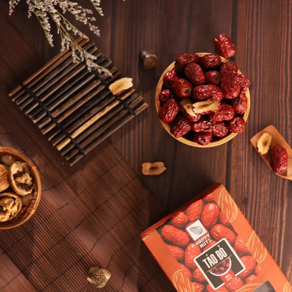 Táo đỏ Hàn Quốc Sấy Khô Happy Nuts 250g - 1Mall.vn