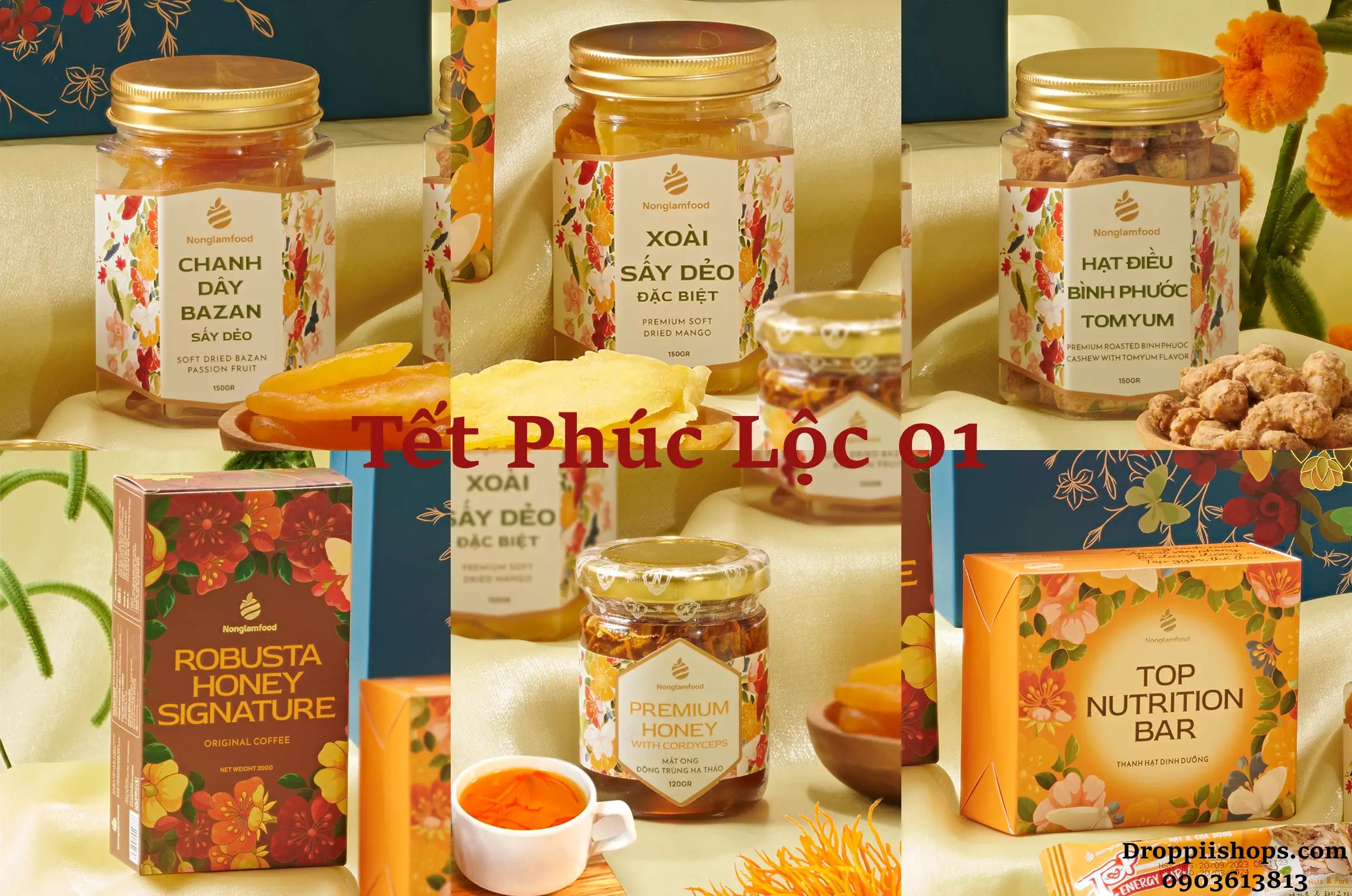 Thành Phần Hộp Quà Tết 2024 Nông Lâm Food - Tết Phúc Lộc 01 - 1Mall.vn