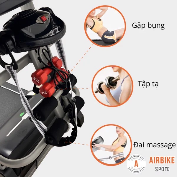 Các Tiện ích đi Kèm Máy Chạy Bộ Airbike Sport Mk338