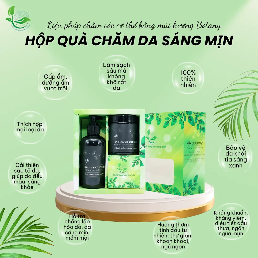 Công Dụng Hộp Quà Chăm Da Sáng Mịn Botany - Liệu Pháp Chăm Sóc Cơ Thể Bằng Mùi Hương - Droppii Mall