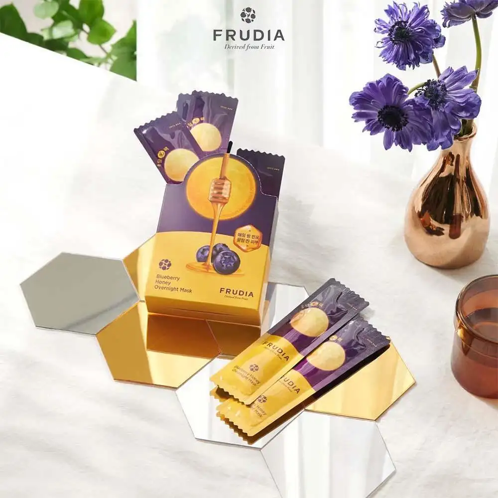 Mặt Nạ Ngủ Việt Quất Cấp ẩm Frudia Blueberry Honey Overnight Mask 1 Gói 5ml - Droppii Mall