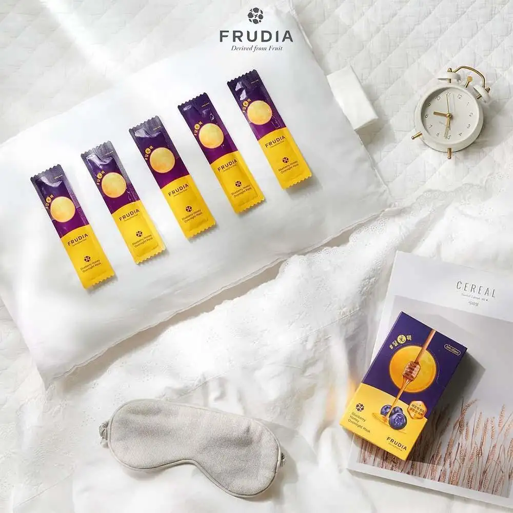 Mặt Nạ Ngủ Cấp ẩm Việt Quất Frudia Blueberry Honey Overnight Mask 1 Gói 5ml - 1Mall.vn