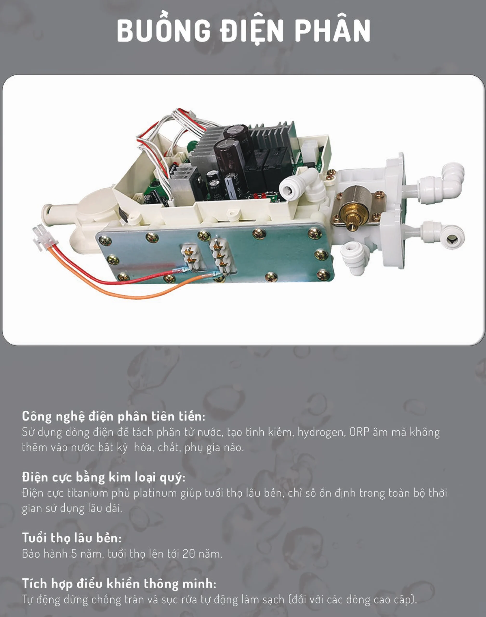 Buồng điện Phân Máy Lọc Nước Ionpia