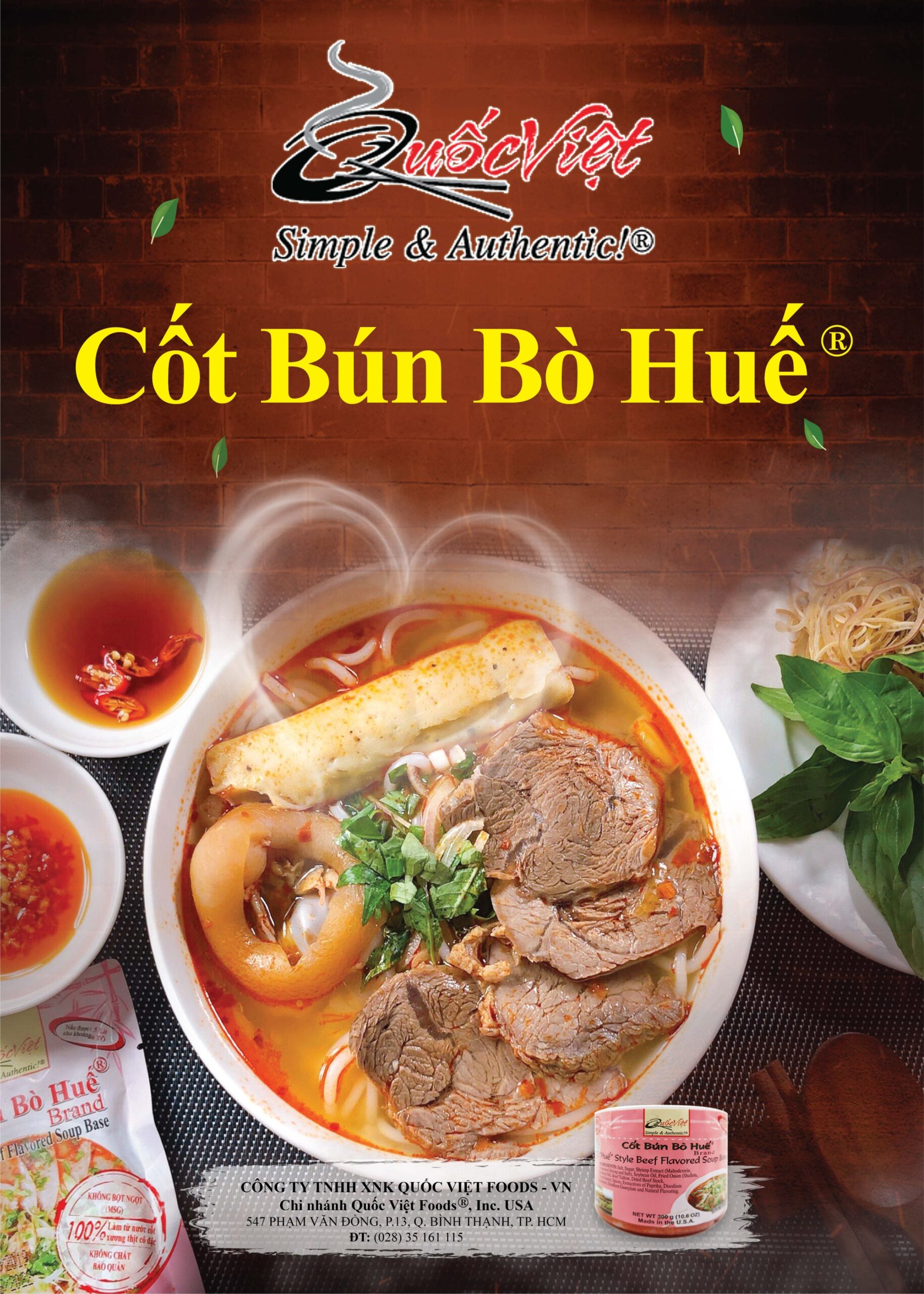 Cốt Gia Vị Bún Bò Huế Quốc Việt Foods