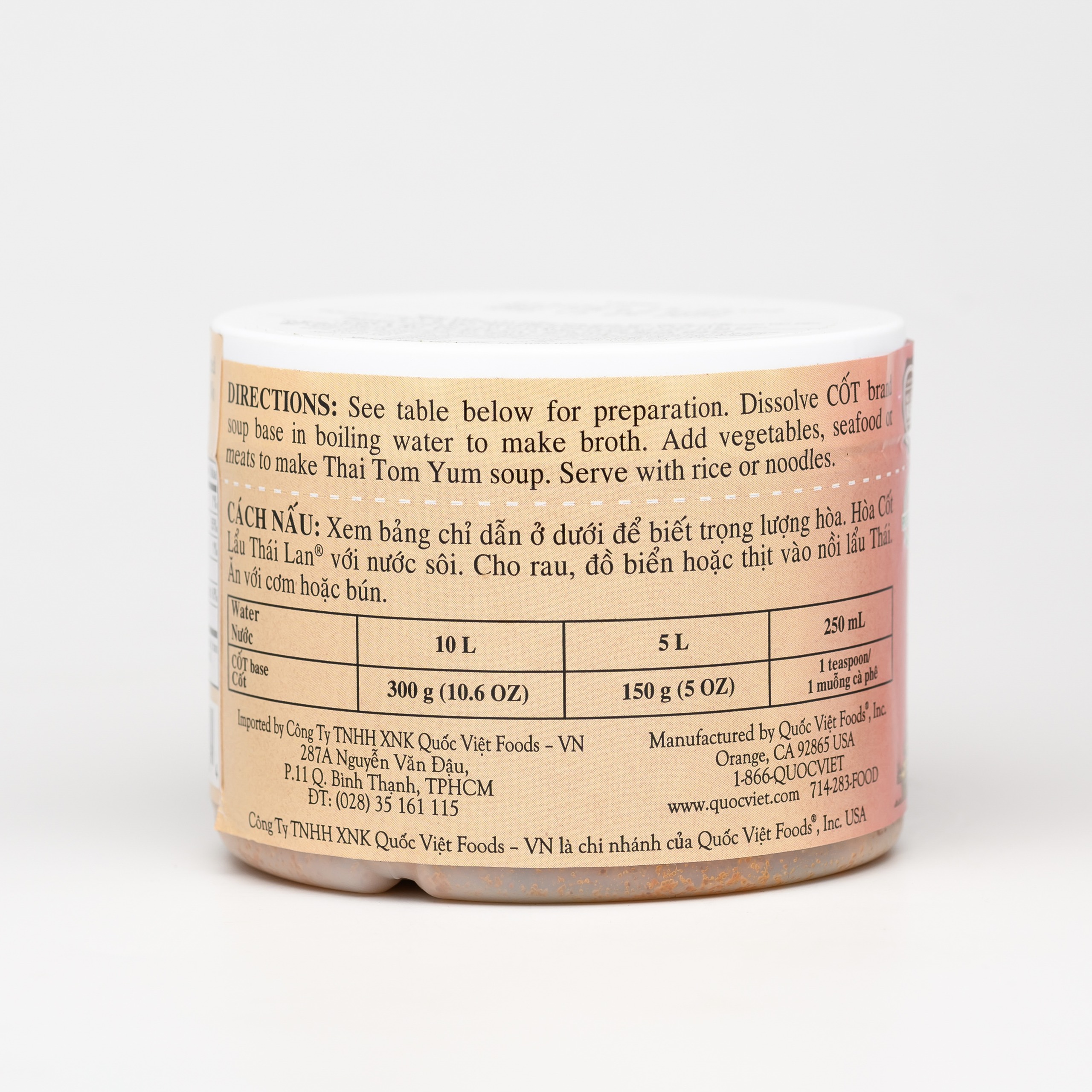 Thông Tin Cốt Lẩu Thái ® Brand – Thai Tom Yum Soup Base